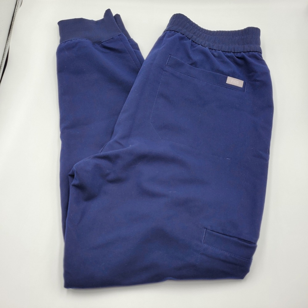 FIGS Technical Collection Navy Blue Scrub Joggers Womens Medium Length Short